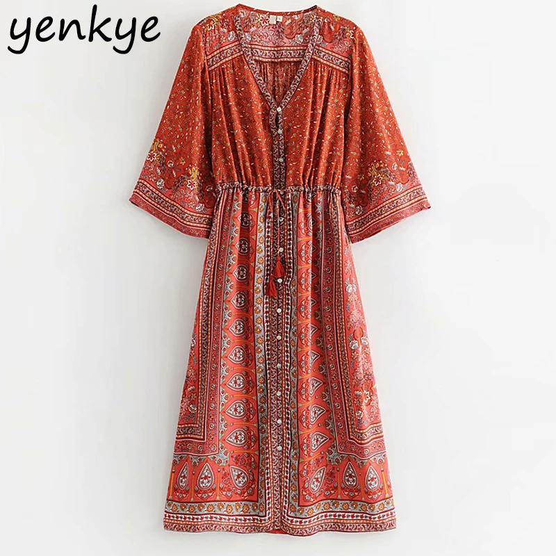 2019 Women Vintage Floral Print Holiday Boho Long Maxi Dress Lady V Neck Drawstring Waist A-line Casual Summer Dress DWDD60213
2019 Women Vintage Floral Print Holiday Boho Long Maxi Dress Lady V Neck Drawstring Waist A-line Casual Summer Dress DWDD60213