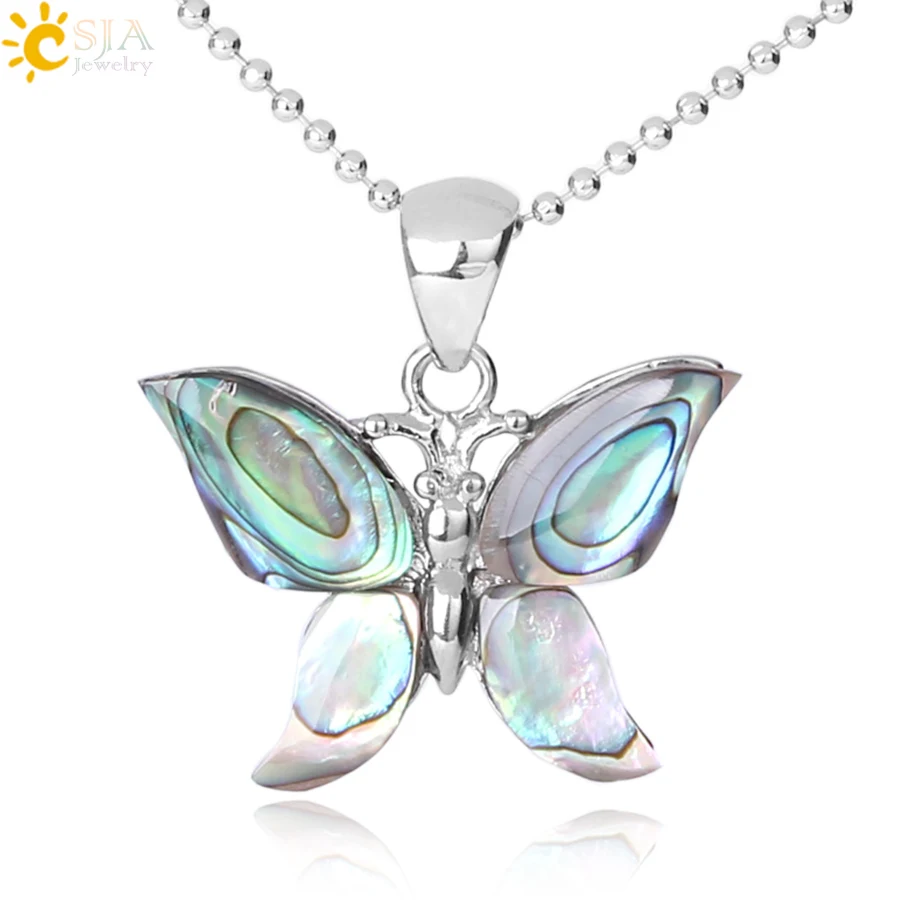 CSJA Butterfly Fashion Natural Abalone Shell Beads Pendant & Necklace for Women Girls Gift Female Daily Neck Jewellery F294
CSJA Butterfly Fashion Natural Abalone Shell Beads Pendant & Necklace for Women Girls Gift Female Daily Neck Jewellery F294