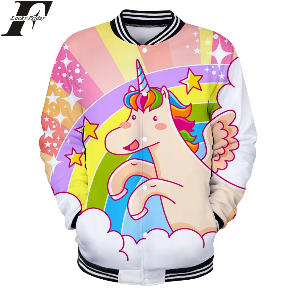 Kawaii Unicorn 3D Baseball Jacket Anime Style Man/Women Baseball Jacket Collage Style Casual Clothes Plus Size 4XL
Kawaii Unicorn 3D Baseball Jacket Anime Style Man/Women Baseball Jacket Collage Style Casual Clothes Plus Size 4XL