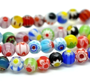 2019 New 5 Strands Millefiori Glass Lampwork Round Beads 6mm (Over $100 Free Express)
2019 New 5 Strands Millefiori Glass Lampwork Round Beads 6mm (Over $100 Free Express)