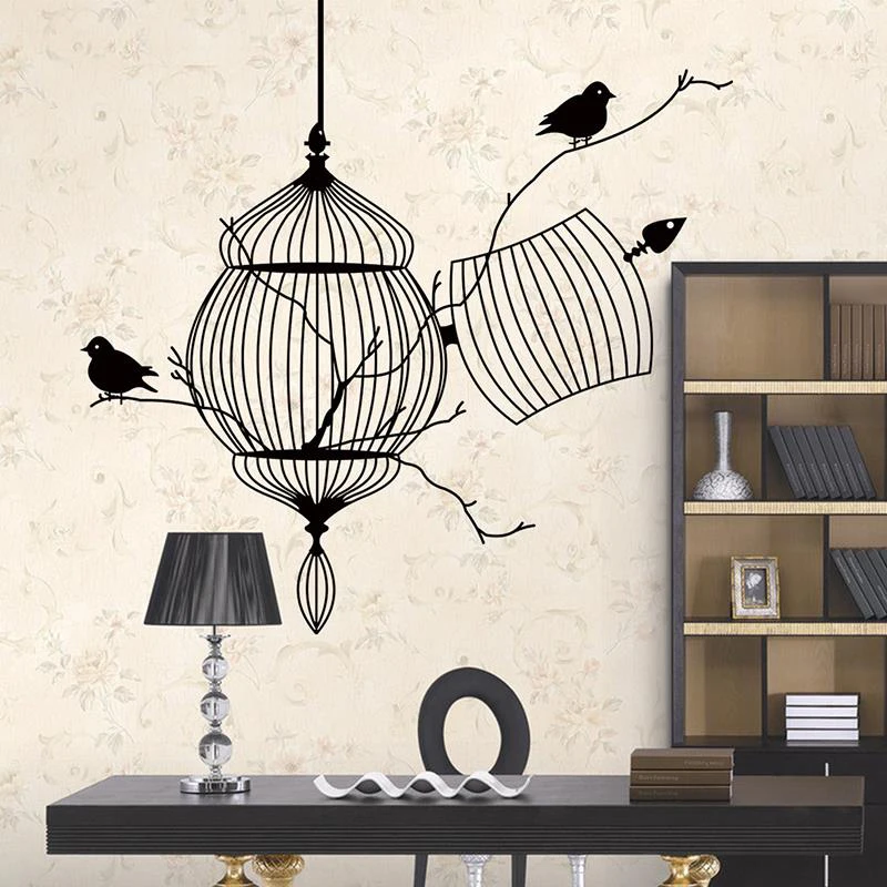 3D Birds Cage Tree Branch Creative PVC Decorative Wall Sticker Removable Waterproof Wall Decals Living Room Study Home Decor
3D Birds Cage Tree Branch Creative PVC Decorative Wall Sticker Removable Waterproof Wall Decals Living Room Study Home Decor