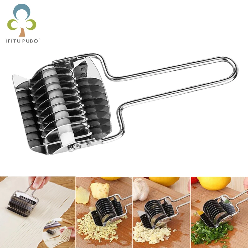1PC Stainless Steel Spaghett Noodle Maker Lattice Roller Docker Dough Cutter Tool Kitchen helper DIY Dough cutting tool GYH
1PC Stainless Steel Spaghett Noodle Maker Lattice Roller Docker Dough Cutter Tool Kitchen helper DIY Dough cutting tool GYH