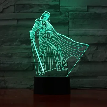 

Darth Vader Lights 3D LED Lamp 7 Colorful Acrylic Lamp as Home Decorations Lights Kids Student Gift GX-1120