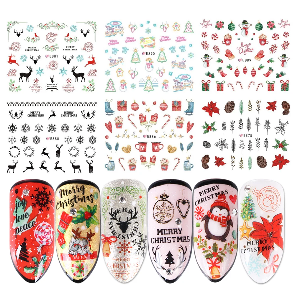 11pcs 3D Nail Decal Deer Snowman Nail Art Sticker Christmas Mixed Designs Manicure Slider Foils Adhesive Decor Tips JIE875-896
11pcs 3D Nail Decal Deer Snowman Nail Art Sticker Christmas Mixed Designs Manicure Slider Foils Adhesive Decor Tips JIE875-896