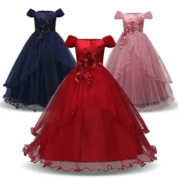 6-14 Years Kids Dress For Girls Wedding Tulle Lace Long Girl Dress Elegant Princess Party Pageant Formal Gown For Teen Children
6-14 Years Kids Dress For Girls Wedding Tulle Lace Long Girl Dress Elegant Princess Party Pageant Formal Gown For Teen Children