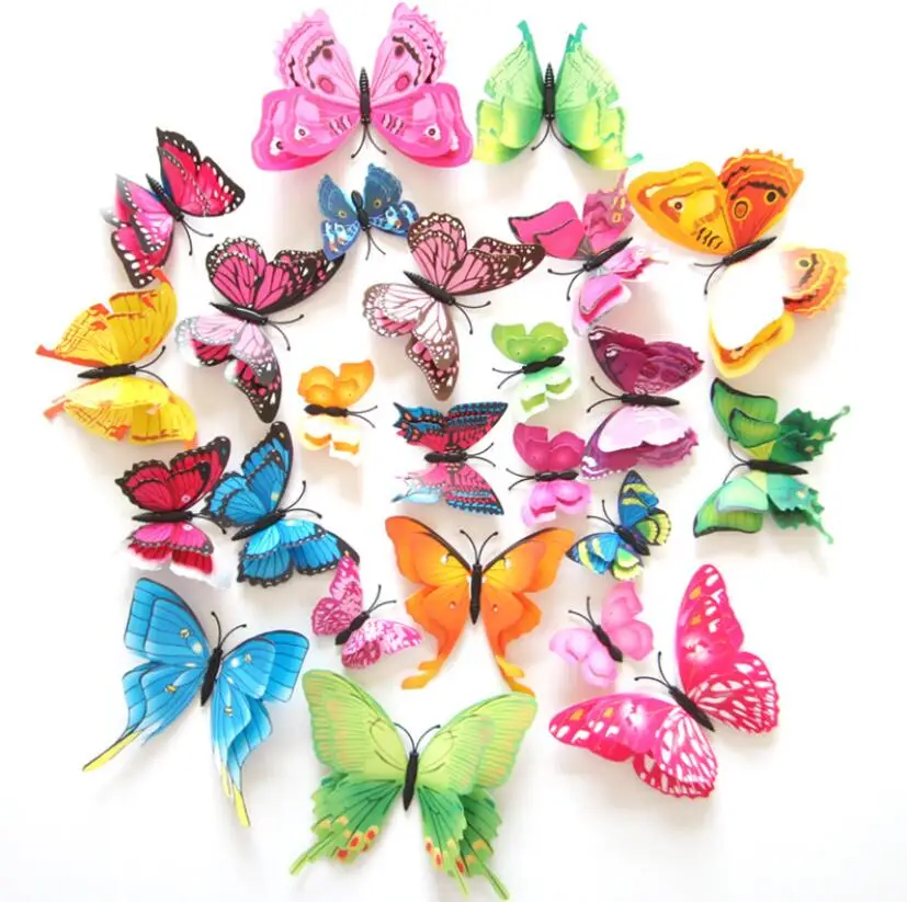 12pcs PVC 3D Double Layer Butterfly Decor Cute Butterflies Curtain Decals Home Decoration Room Curtain Decoration Art
12pcs PVC 3D Double Layer Butterfly Decor Cute Butterflies Curtain Decals Home Decoration Room Curtain Decoration Art