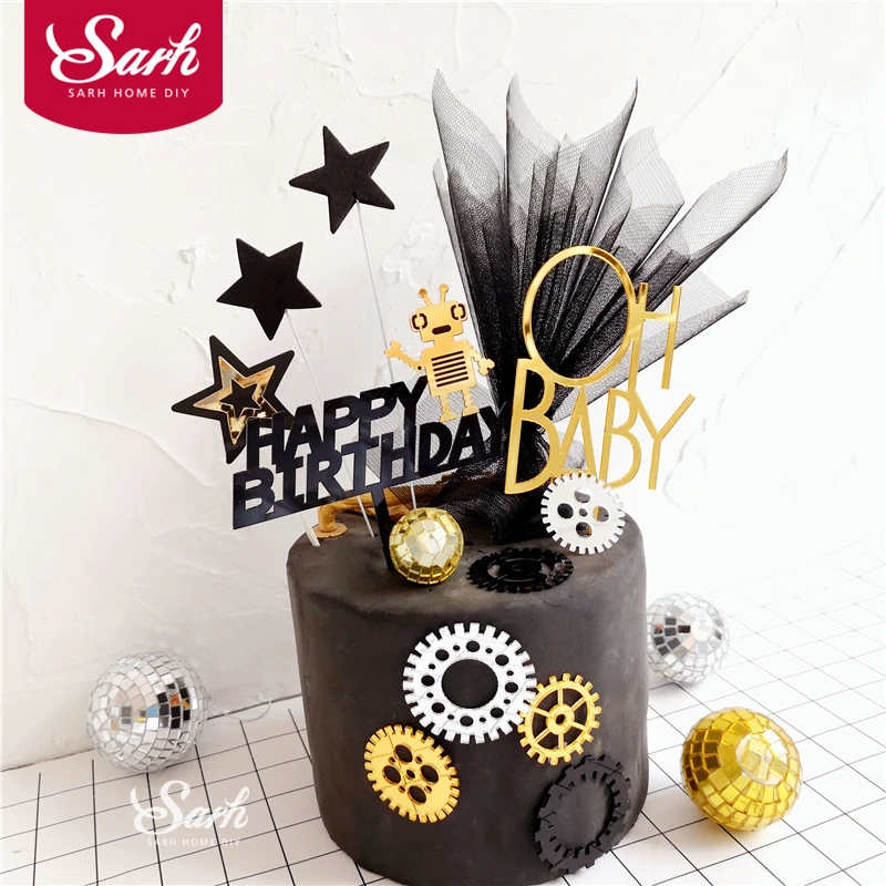 Gold Silver Robot Gear Oh Baby Cake Toppers Happy Birthday Decoration for Children's Day Party Supplies Valentine's Sweet Gifts
Gold Silver Robot Gear Oh Baby Cake Toppers Happy Birthday Decoration for Children's Day Party Supplies Valentine's Sweet Gifts