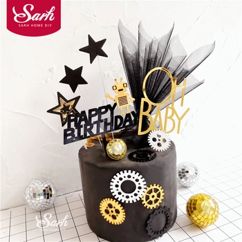 Gold Silver Robot Gear Oh Baby Cake Toppers Happy Birthday Decoration for Children's Day Party Supplies Valentine's Sweet Gifts
Gold Silver Robot Gear Oh Baby Cake Toppers Happy Birthday Decoration for Children's Day Party Supplies Valentine's Sweet Gifts