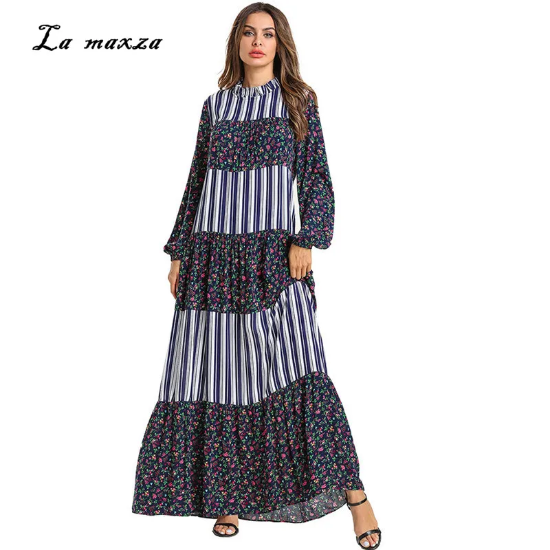 Arab Long Muslim Dresses Abaya Gowns Print Moroccan Kaftan Modest Dress for Evening Dress 7512
Arab Long Muslim Dresses Abaya Gowns Print Moroccan Kaftan Modest Dress for Evening Dress 7512
