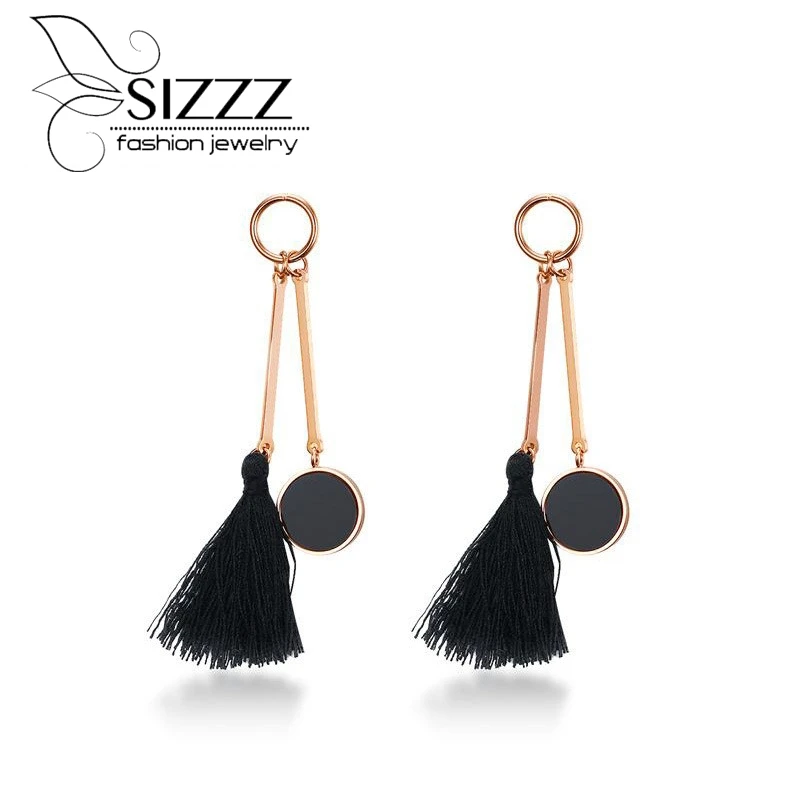 SIZZZ Europe And The United States 6.8CM Stainless Steel Earrings Rose Gold Women 's Drop Earrings
SIZZZ Europe And The United States 6.8CM Stainless Steel Earrings Rose Gold Women 's Drop Earrings