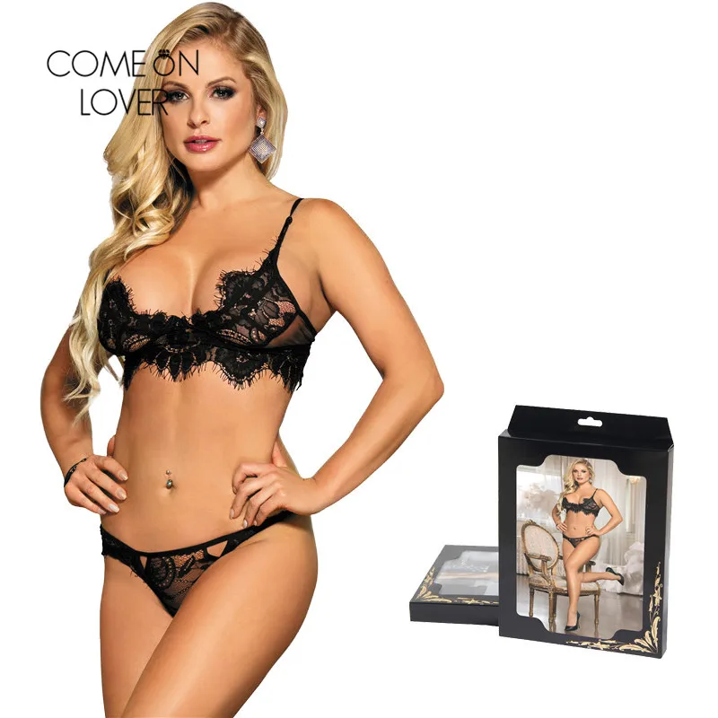 Comeonlover Sheer Lace Underwear Set Black White Unlined Bra And Panties Sets Wire Free Sexy Floral Ensemble Lingerie RT80383
Comeonlover Sheer Lace Underwear Set Black White Unlined Bra And Panties Sets Wire Free Sexy Floral Ensemble Lingerie RT80383