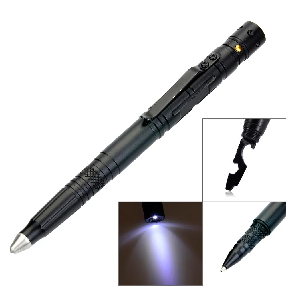 

Laix B007.2 Multifunctional Tactical Pen EDC Tool Ballpoint Writing Pen with LED Flashlight Emergency Glass Breaker Self Defense