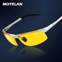 Hot Sale men's aluminum-magnesium car drivers night vision goggles anti-glare polarizer sunglasses Polarized Driving Glasses image