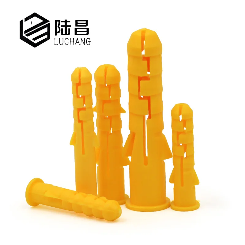 LUCHANG M6 M8 M10 Yellow Ribbed Plastic Anchor Wall Plastic Expansion Pipe Tube Wall Plugs Drywal
LUCHANG M6 M8 M10 Yellow Ribbed Plastic Anchor Wall Plastic Expansion Pipe Tube Wall Plugs Drywal