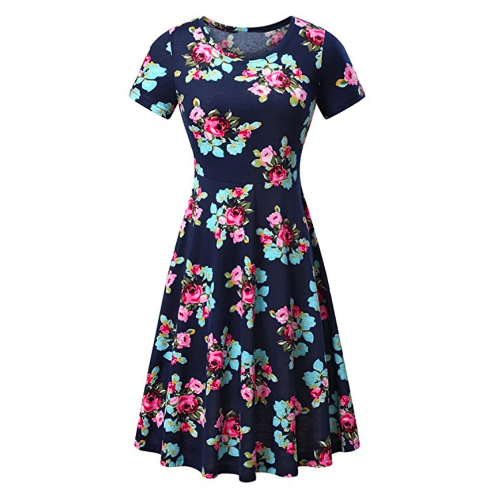 JAYCOSIN Dress Women Summer new fashion Short Sleeve Printing Floral Beach A Line Casual Dress Sweet Holiday Blue Mini Dress 510
JAYCOSIN Dress Women Summer new fashion Short Sleeve Printing Floral Beach A Line Casual Dress Sweet Holiday Blue Mini Dress 510