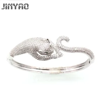 

JINYAO Gorgeous White Gold Color Tiger Zircon Women Wrist Bangle Bracelet For Women Fashion Gift Jewelry L01-3