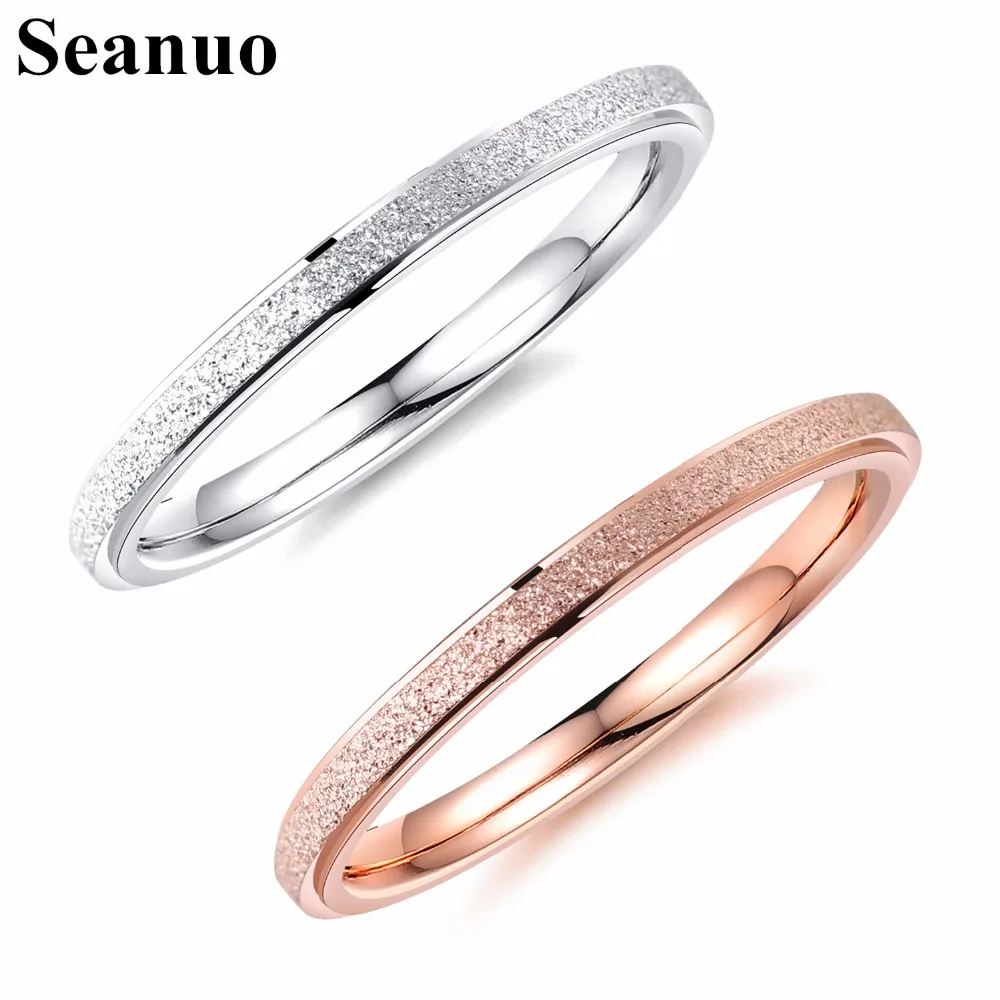 Seanuo Size 4-8 Elegant Women Round Matted Wedding Finger Ring Jewelry Fashion Stainless Steel Single Girl Cinnabar Powder Rings
Seanuo Size 4-8 Elegant Women Round Matted Wedding Finger Ring Jewelry Fashion Stainless Steel Single Girl Cinnabar Powder Rings