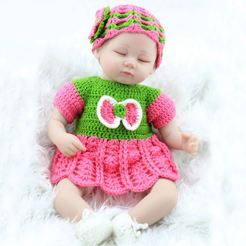Kids Best Gifts Model Toys 18" Silicone Vinyl Newborn Dolls Lovely Girl Reborn Baby Model With Knitted Dress 45cm
Kids Best Gifts Model Toys 18" Silicone Vinyl Newborn Dolls Lovely Girl Reborn Baby Model With Knitted Dress 45cm