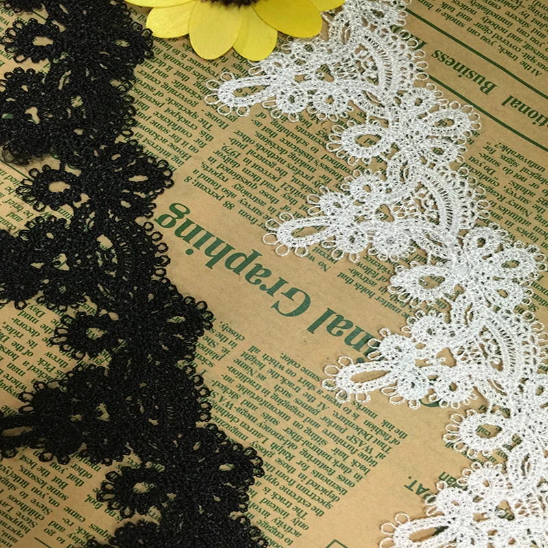 15 Yards Polyester White Lace Trim Black Water Soluble Embroidery Lace Garment Accessories DIY Headdress Lace Accessories Ribbon
15 Yards Polyester White Lace Trim Black Water Soluble Embroidery Lace Garment Accessories DIY Headdress Lace Accessories Ribbon