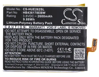 Cameron Sino High Quality 2600mAh Battery HB436178EBW, HB436178EBW+ for Huawei Mate S,CRR-CL00,CL20,CRR-L09,CRR-UL00,UL20,E2629
Cameron Sino High Quality 2600mAh Battery HB436178EBW, HB436178EBW+ for Huawei Mate S,CRR-CL00,CL20,CRR-L09,CRR-UL00,UL20,E2629