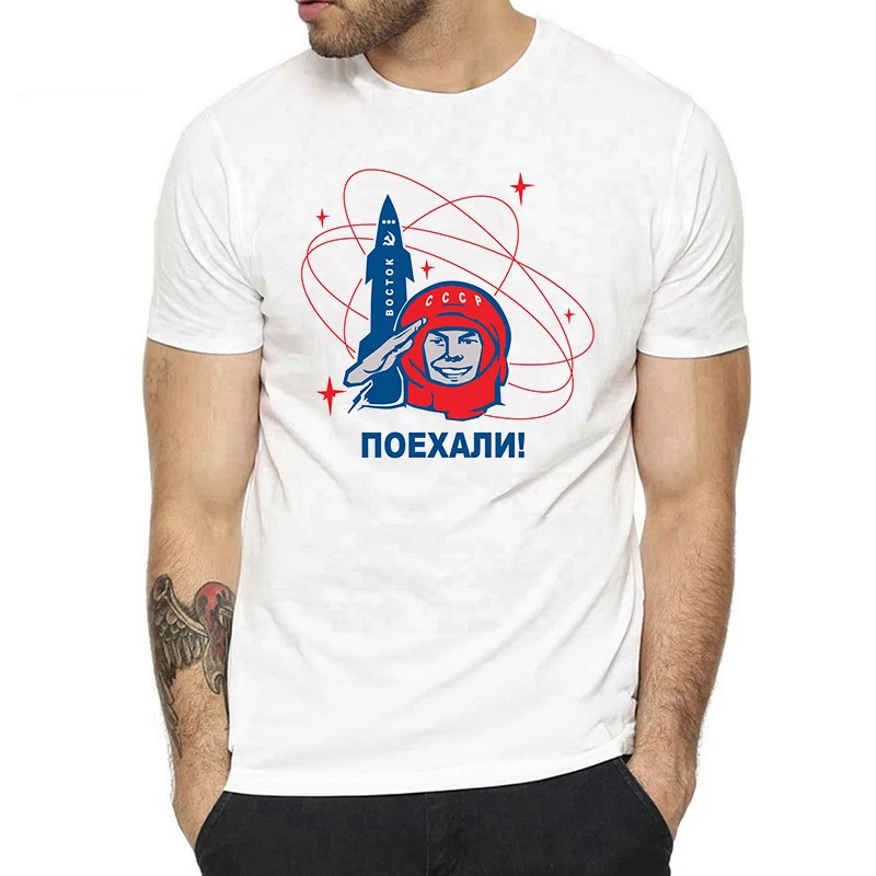 Yuri Gagarin Russia Soviet Union CCCP USSR Space Harajuku Streetwear Men T Shirt Summer Tops Aesthetic Men Tumblr
Yuri Gagarin Russia Soviet Union CCCP USSR Space Harajuku Streetwear Men T Shirt Summer Tops Aesthetic Men Tumblr
