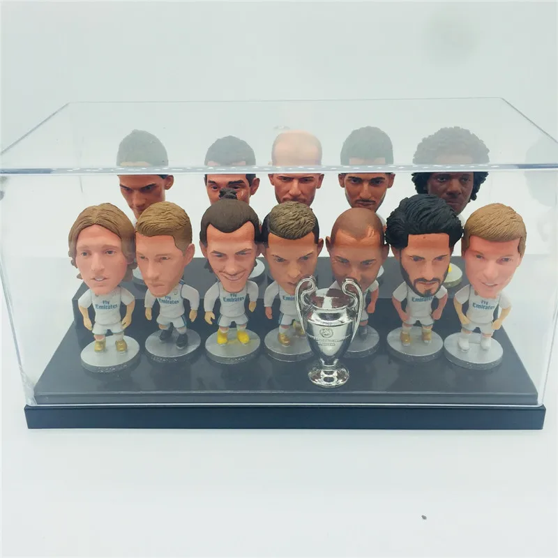 11 pcs RM Ronaldo Modric Kroos Sergio Marcelo White Kit Dolls 2018 Champions League Souvenir with Acrylic Box Collections
11 pcs RM Ronaldo Modric Kroos Sergio Marcelo White Kit Dolls 2018 Champions League Souvenir with Acrylic Box Collections