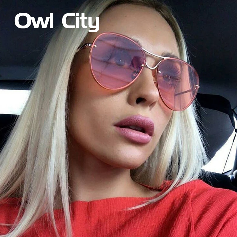 Vintage Women Sunglasses Pilot Rimless Glasses Brand Designer Mirror Oversized Sun Glasses Flat Ladies UV400
Vintage Women Sunglasses Pilot Rimless Glasses Brand Designer Mirror Oversized Sun Glasses Flat Ladies UV400