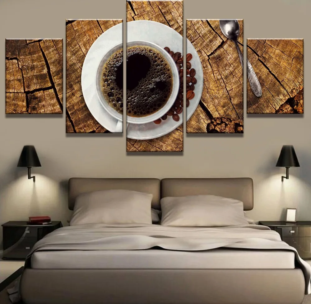 5-Piece-Canvas-Art-Coffee-Wood-Kitchen-Cuadros-Decoracion-Paintings-on-Canvas-Wall-Art-for-Home (1)