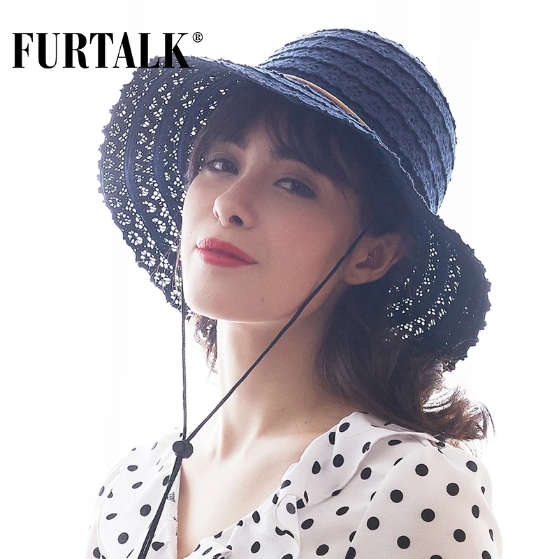 FURTALK Summer Hats for Women Fashion Design Women Beach Sun Hat Foldable Brimmed Panama Hat
FURTALK Summer Hats for Women Fashion Design Women Beach Sun Hat Foldable Brimmed Panama Hat
