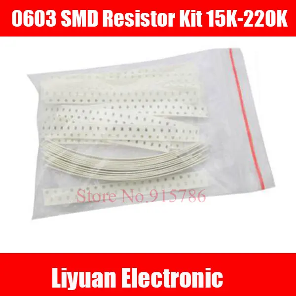 500pcs 25 Values 0603 SMD Resistor Kit 15K-220K Resistance Assorted Kit 5% Electronic Component Packs Kinds Each 20Pcs
500pcs 25 Values 0603 SMD Resistor Kit 15K-220K Resistance Assorted Kit 5% Electronic Component Packs Kinds Each 20Pcs