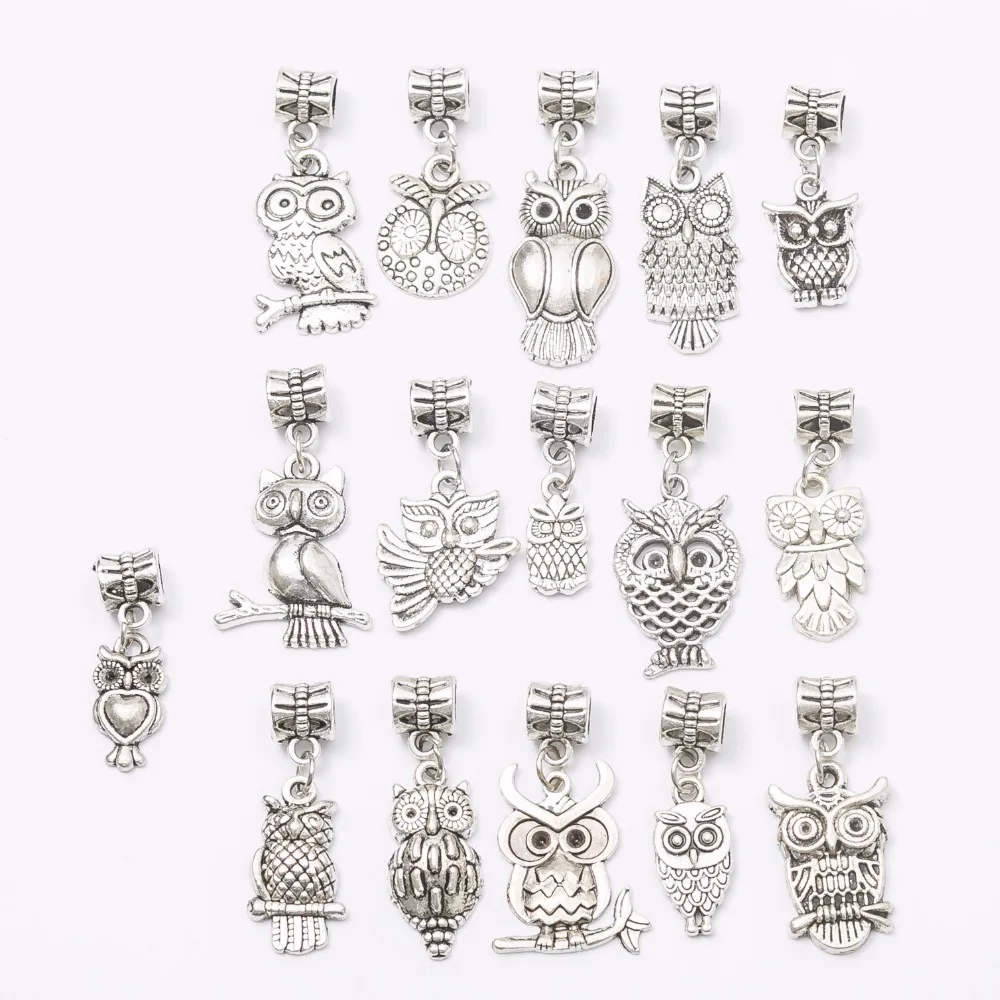 2017new 16pcs owl charm Tibetan silver Bead Charm big hole pendant fit Pandora charm bracelet DIY pendant JS665
2017new 16pcs owl charm Tibetan silver Bead Charm big hole pendant fit Pandora charm bracelet DIY pendant JS665