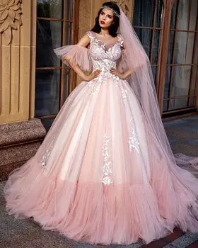 2019 New Design Pink Princess Wedding Dresses Off Shoulder Flowers A Line Turkey Bridal Gowns vestido de noiva gelinlik
2019 New Design Pink Princess Wedding Dresses Off Shoulder Flowers A Line Turkey Bridal Gowns vestido de noiva gelinlik