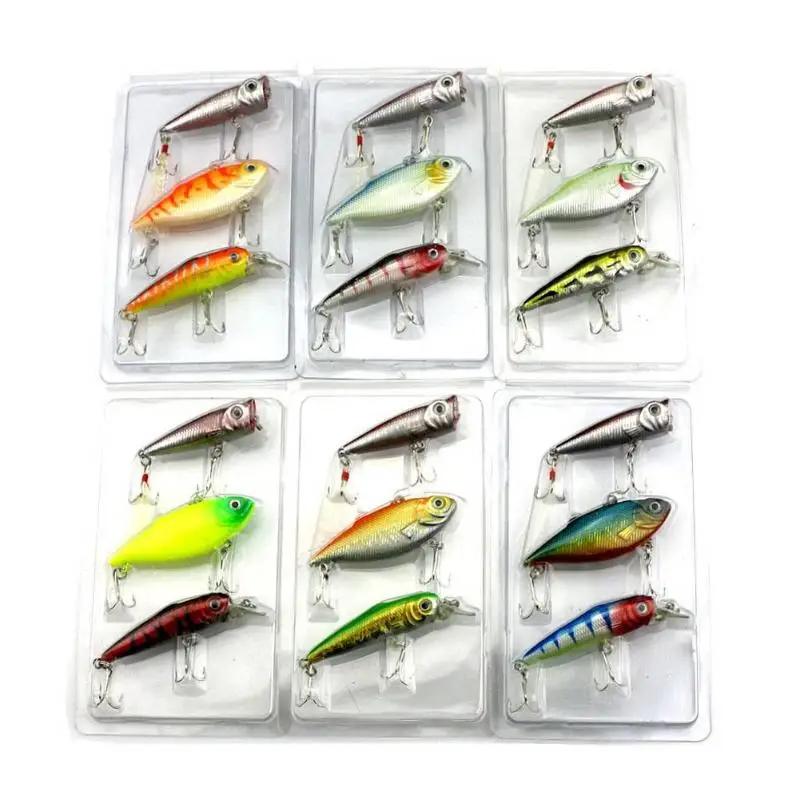 3pcs/Lot Mixed Fishing Lures Set 12cm/29g Minnow Artificial Crankbaits Topwater Popper Hook Fake Fish Lures Fishing Accessories
3pcs/Lot Mixed Fishing Lures Set 12cm/29g Minnow Artificial Crankbaits Topwater Popper Hook Fake Fish Lures Fishing Accessories