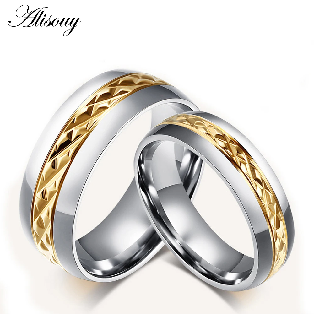 Alisouy 1 piece Classic Wedding Ring For Women Men Silver&Gold 316L Stainless Steel Engagement Jewelry simple finger ring
Alisouy 1 piece Classic Wedding Ring For Women Men Silver&Gold 316L Stainless Steel Engagement Jewelry simple finger ring