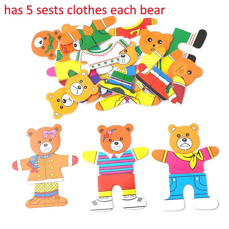 Little Bear Change Clothes Early Learning Education Toy Wooden Jigsaw Puzzle Dressing Game Wooden Puzzle Games Toys For Children
Little Bear Change Clothes Early Learning Education Toy Wooden Jigsaw Puzzle Dressing Game Wooden Puzzle Games Toys For Children