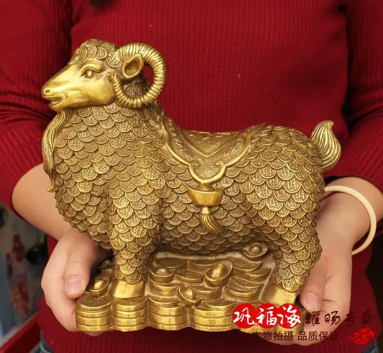 2019 home LIVING ROOM wall TOP Decor --22 CM Money drawing Money sheep ART bronze statue sculpture Decoration brass decorative
2019 home LIVING ROOM wall TOP Decor --22 CM Money drawing Money sheep ART bronze statue sculpture Decoration brass decorative