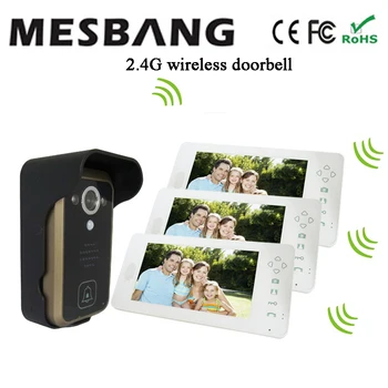 2016 new white color 2.4G wireless video doorbell doorphone one camera three 7 inch monitor free shipping
2016 new white color 2.4G wireless video doorbell doorphone one camera three 7 inch monitor free shipping