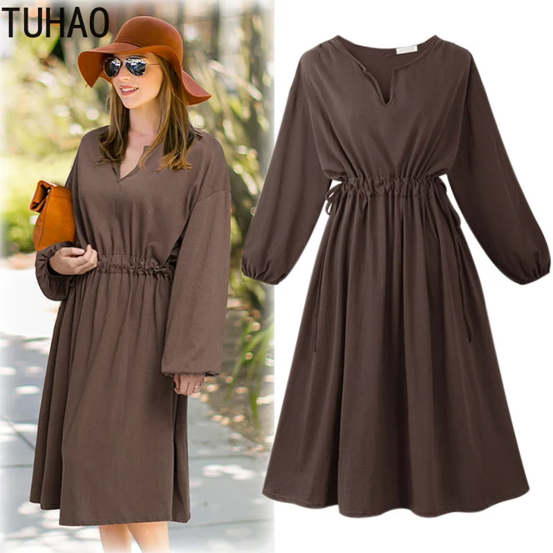 TUHAO 2019 Autumn Winter Dresses Women Puff Sleeve Office Lady Elegant Pleated Dress Loose Large Size 5XL 4XL 3XL Dresses MKFS
TUHAO 2019 Autumn Winter Dresses Women Puff Sleeve Office Lady Elegant Pleated Dress Loose Large Size 5XL 4XL 3XL Dresses MKFS