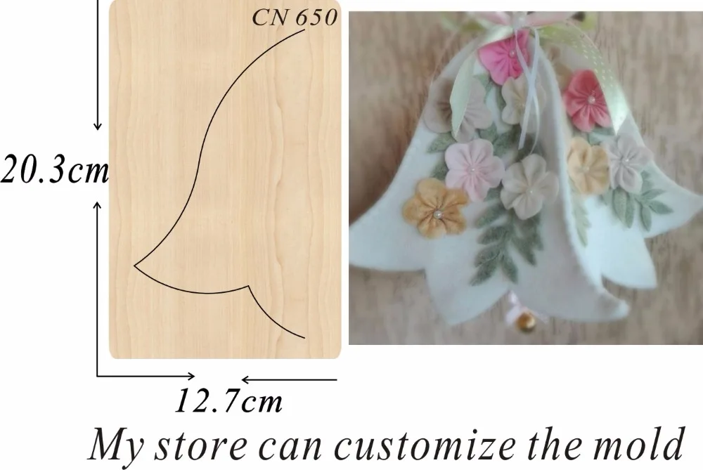 White bell pendant wooden die cutting accessories wooden die Regola Acciaio Die Misura
White bell pendant wooden die cutting accessories wooden die Regola Acciaio Die Misura