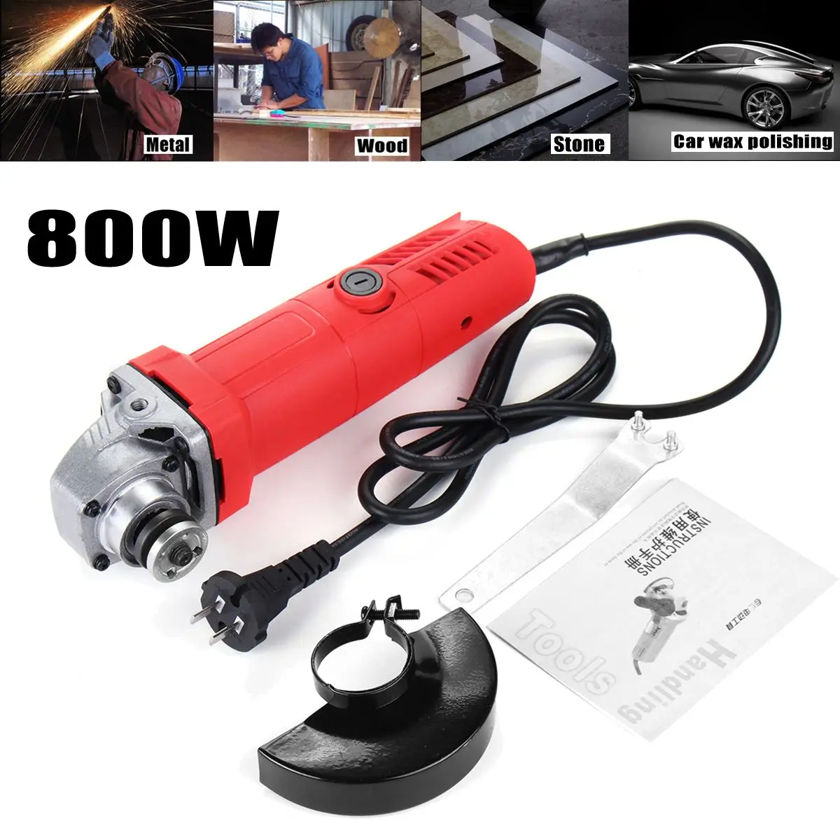 800W 220V 100mm Portable Electric Angle Grinder Muti-Function Household Polish Machine Grinding Cutting Polishing Machine
800W 220V 100mm Portable Electric Angle Grinder Muti-Function Household Polish Machine Grinding Cutting Polishing Machine