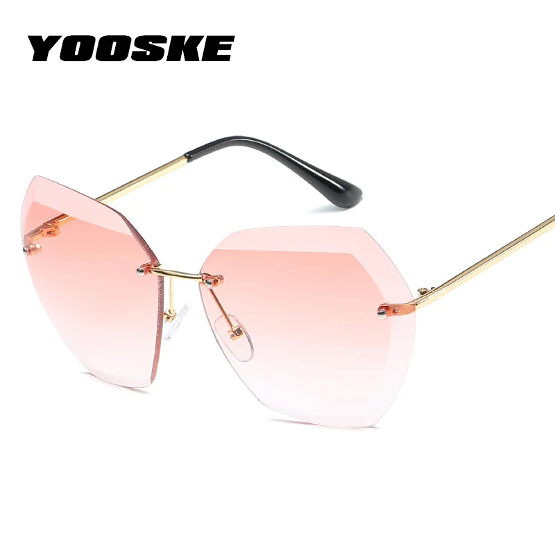 YOOSKE Rimless Diamond Cutting Lens Sunglasses For Women Brand Designer Shades Sun Glasses Oversize Women's Glasses
YOOSKE Rimless Diamond Cutting Lens Sunglasses For Women Brand Designer Shades Sun Glasses Oversize Women's Glasses