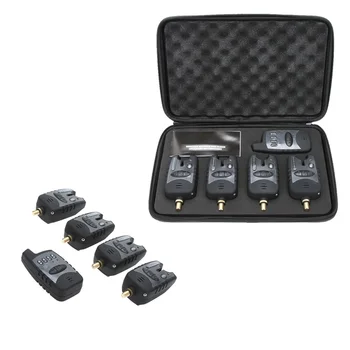 Wireless Fishing Alarm Digital Adjustable Tone Volume Sensitivity Fishing Alerts Bite Alarm Set 4 Alarm + 1 Receiver With Case 
Wireless Fishing Alarm Digital Adjustable Tone Volume Sensitivity Fishing Alerts Bite Alarm Set 4 Alarm + 1 Receiver With Case