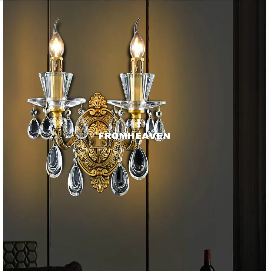 Free Shipping Crystal Wall Light Brass Material Wall Sconces Bronze Wall Brackets Light for bedroom living room Home Decora Lamp
Free Shipping Crystal Wall Light Brass Material Wall Sconces Bronze Wall Brackets Light for bedroom living room Home Decora Lamp