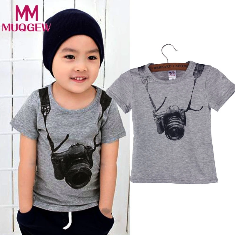 Summer Cotton baby t-shirts Boy Kids Camera Short Sleeve Cartoon Tops Children O-neck T Shirt Casual Gray Tees Clothes 1-6Y
Summer Cotton baby t-shirts Boy Kids Camera Short Sleeve Cartoon Tops Children O-neck T Shirt Casual Gray Tees Clothes 1-6Y