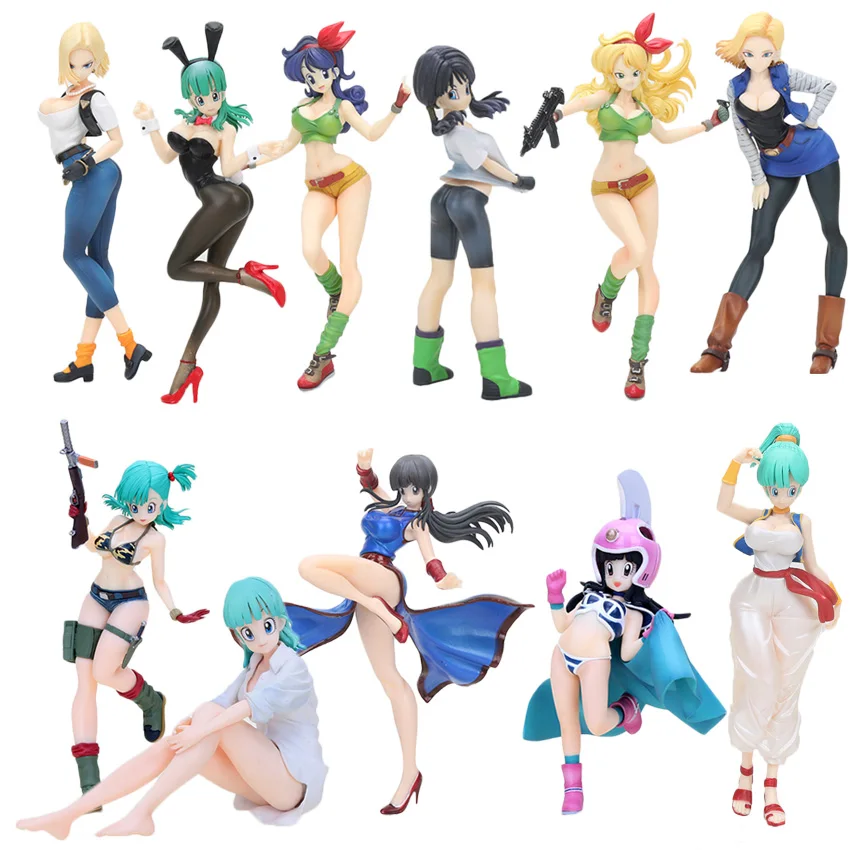 Dragon Ball Z Gals Android NO.18 Bulma Lunchi Videl Chichi Sexy PVC Figure Collectible Model Toy
Dragon Ball Z Gals Android NO.18 Bulma Lunchi Videl Chichi Sexy PVC Figure Collectible Model Toy