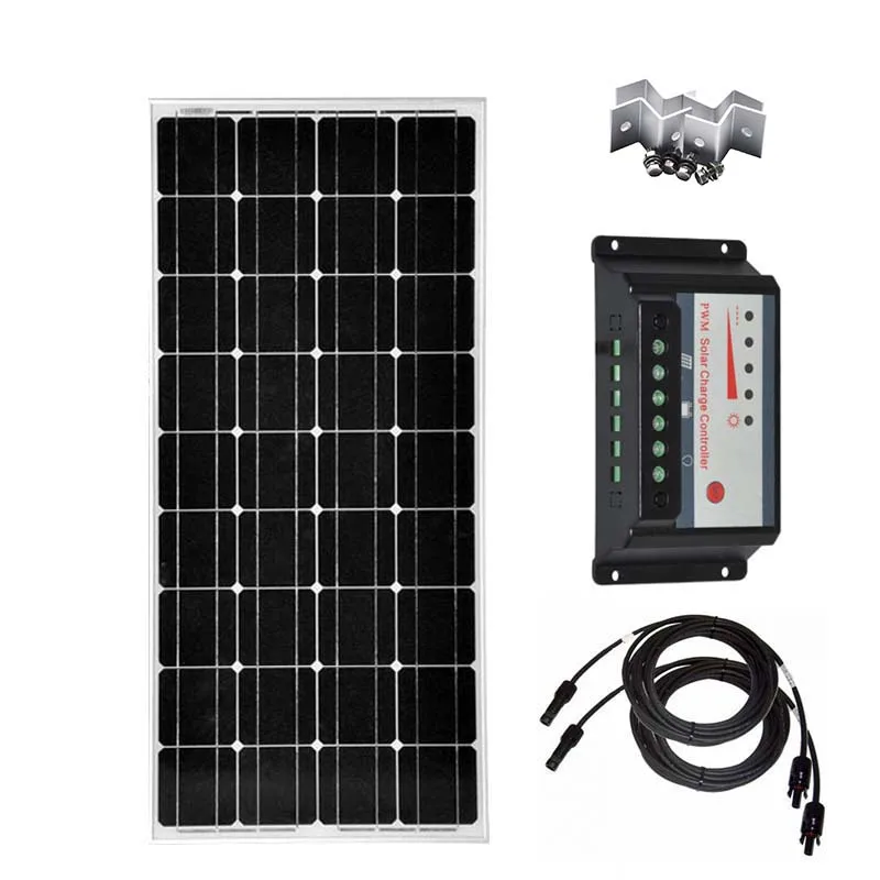 Monocrystalline Solar Panel 100w 12v Solar Charge Controller 12v/24v 30A PWM Pv Cable Z Bracket Mount Caravan Car Camping Boat
Monocrystalline Solar Panel 100w 12v Solar Charge Controller 12v/24v 30A PWM Pv Cable Z Bracket Mount Caravan Car Camping Boat
