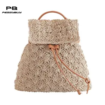 Straw Woven Women Backpack Mini Schoolbags For Teenage Girls Back Pack Hollow Out Straw Backpacks Drawstring rucksack women New
Straw Woven Women Backpack Mini Schoolbags For Teenage Girls Back Pack Hollow Out Straw Backpacks Drawstring rucksack women New