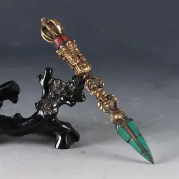 Old Tibetan Buddhism Fane Copper&CloisonnePestle Vajra Exorcism Magic
Old Tibetan Buddhism Fane Copper&CloisonnePestle Vajra Exorcism Magic