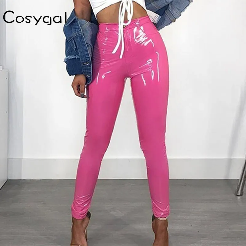 COSYGAL Sexy PU Leather Pants Women Bodycon High Waist Pants Solid Nightclub Pencil Pants Ladies Streetwear Pencil Pants 2019
COSYGAL Sexy PU Leather Pants Women Bodycon High Waist Pants Solid Nightclub Pencil Pants Ladies Streetwear Pencil Pants 2019