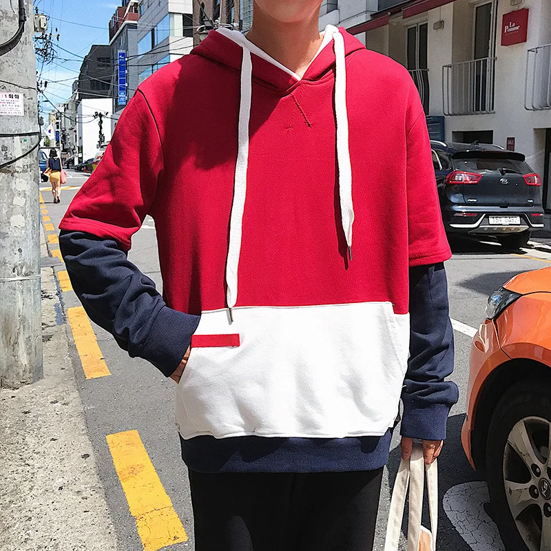 Casual False Two Paper Double Hat Split Joint Kangaroo Pocket Long Sleeve Men Pullover 2018 Autumn Male Hoodie Sweatshirt M-2XL
Casual False Two Paper Double Hat Split Joint Kangaroo Pocket Long Sleeve Men Pullover 2018 Autumn Male Hoodie Sweatshirt M-2XL